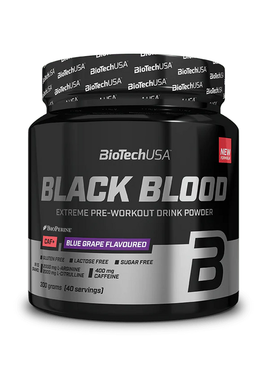 BioTechUSA Black Blood CAF+ - High Caffeine Pre-Workout Powder