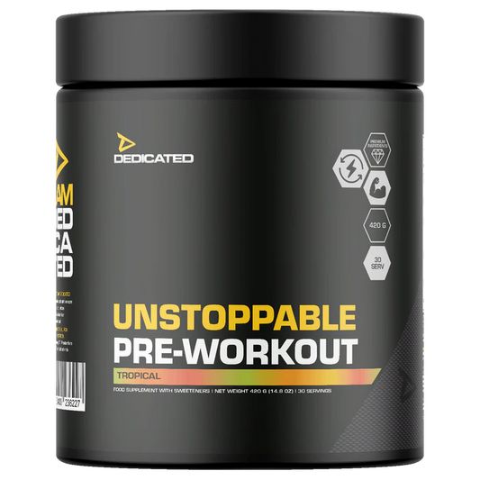 Dedicated Nutrition Unstoppable – High-Stim Pre-Workout | Energy, Focus & Pump