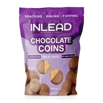 compare product Inlead Chocolate Coins 150g – No Added Sugar Filled Chocolate