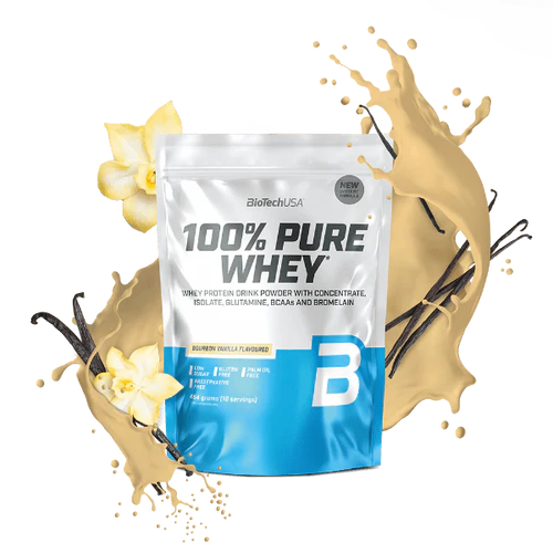 BioTechUSA 100% Pure Whey Protein Powder - 454g (1 lb) Trial Size
