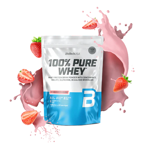 BioTechUSA 100% Pure Whey Protein Powder - 454g (1 lb) Trial Size
